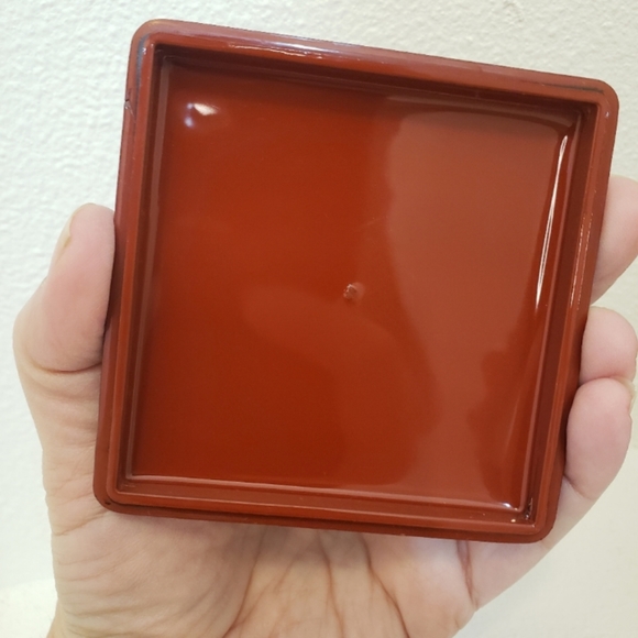 Vintage 3 tier ASAHI JAPAN LACQUERWARE BOX. 3 COMPRTMNT TRINKET JEWELRY BOX - Picture 7 of 16